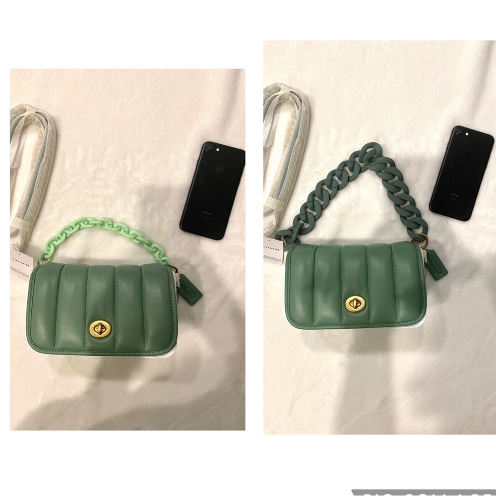 Coach Quilted Dinky 18 in Washed Green NWT - Picture 16 of 16